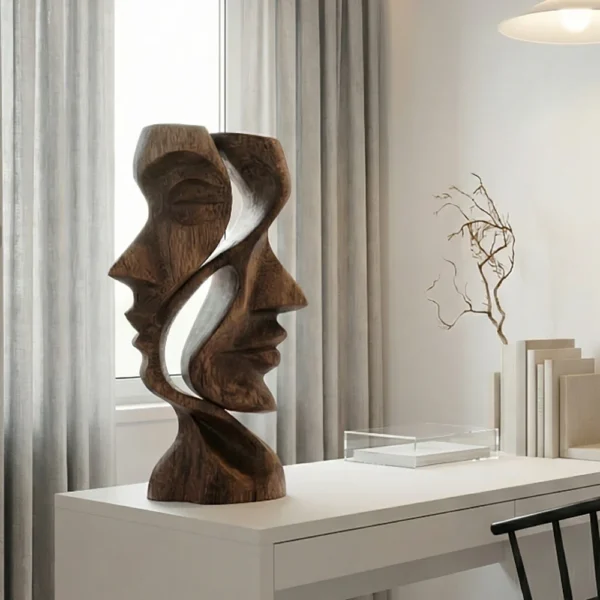Dual Whisper | Wood Sculpture