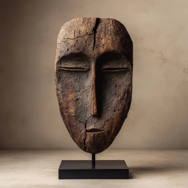 Fossilized Visage | Wood Sculpture