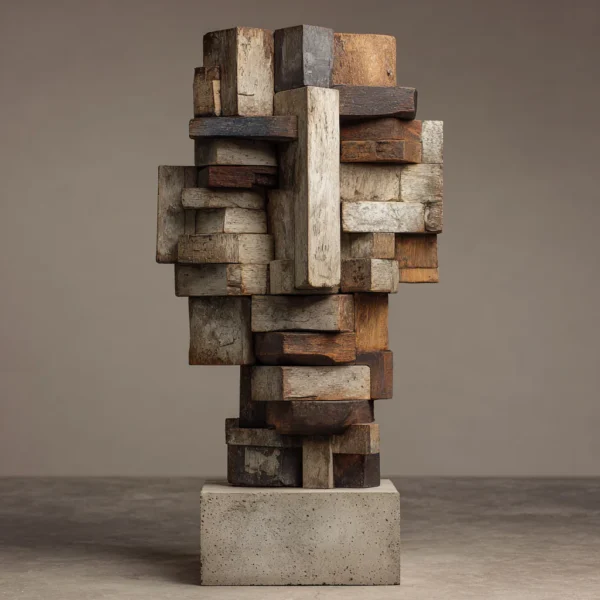 Totem of the Weathered Blocks| Wood Sculpture