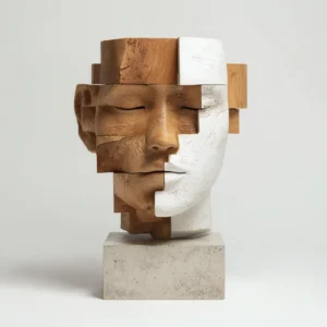 Fragmented Identity l Wood Sculpture
