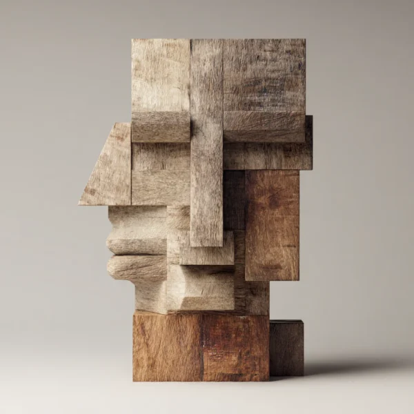 Cubist Profile: The Reclaimed Wood Totem| Wood Sculpture