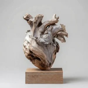 Rooted Heart | Wood Sculpture