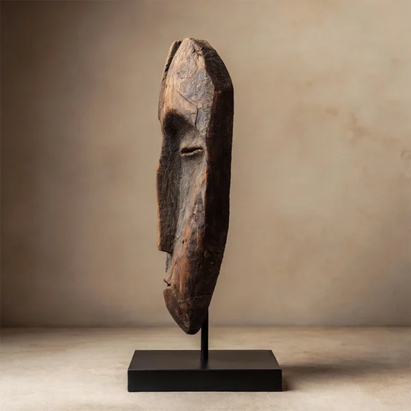 Fossilized Visage | Wood Sculpture