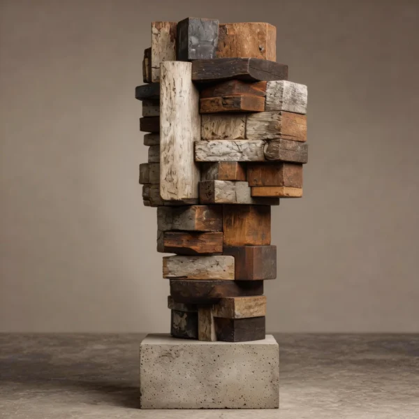 Totem of the Weathered Blocks| Wood Sculpture