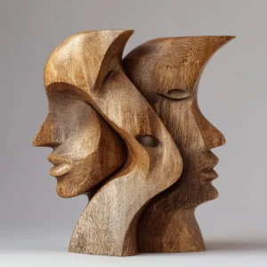 Intertwine Visage | Wood Sculpture