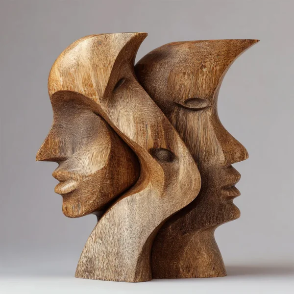 Intertwine Visage | Wood Sculpture
