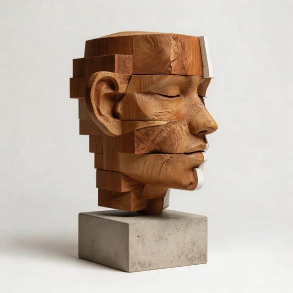 Fragmented Identity l Wood Sculpture