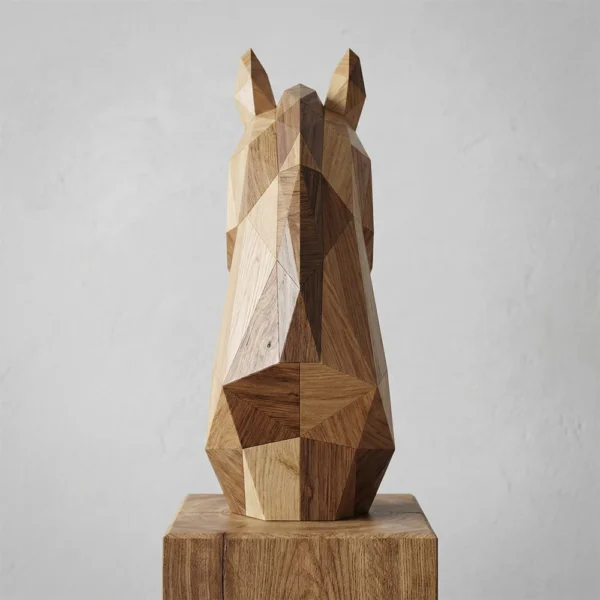Geometric Steed | Wood Sculpture