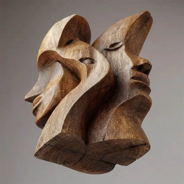 Intertwine Visage | Wood Sculpture