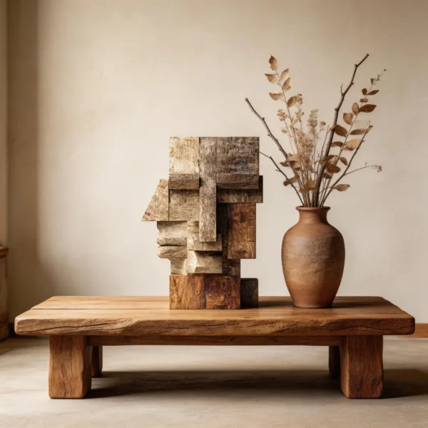 Cubist Profile: The Reclaimed Wood Totem| Wood Sculpture