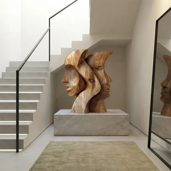 Intertwine Visage | Wood Sculpture