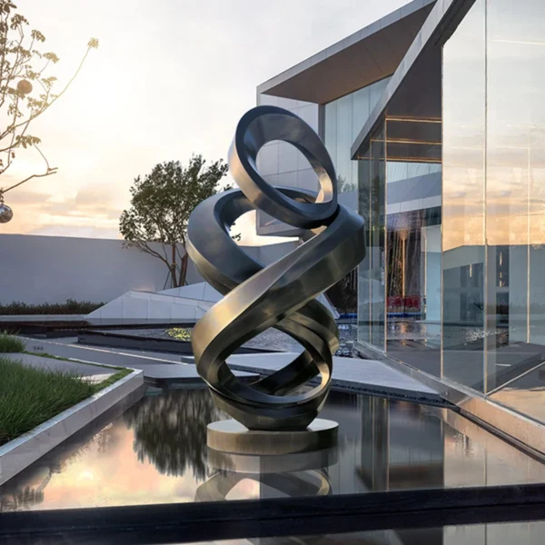 Modern Abstract Stainless Steel Outdoor Sculpture