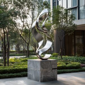Stainless Steel Modern Art Sculpture | Abstract