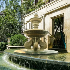 Swan Fountain Sculpture Marble Fountain