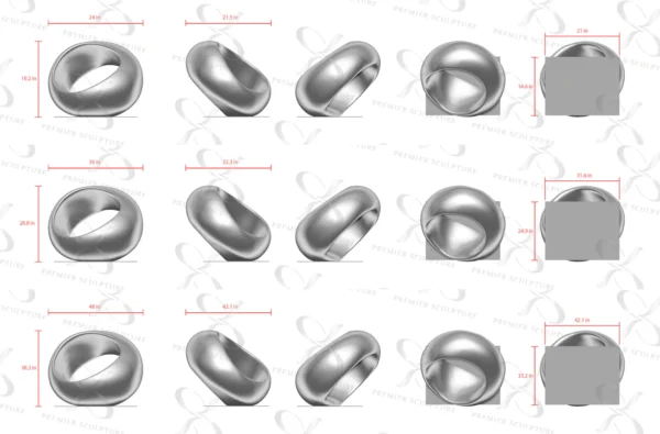 Modern Contemporary Outdoor Abstract Stainless Steel Sculpture